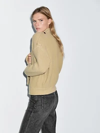 High-waist boot-cut jeans