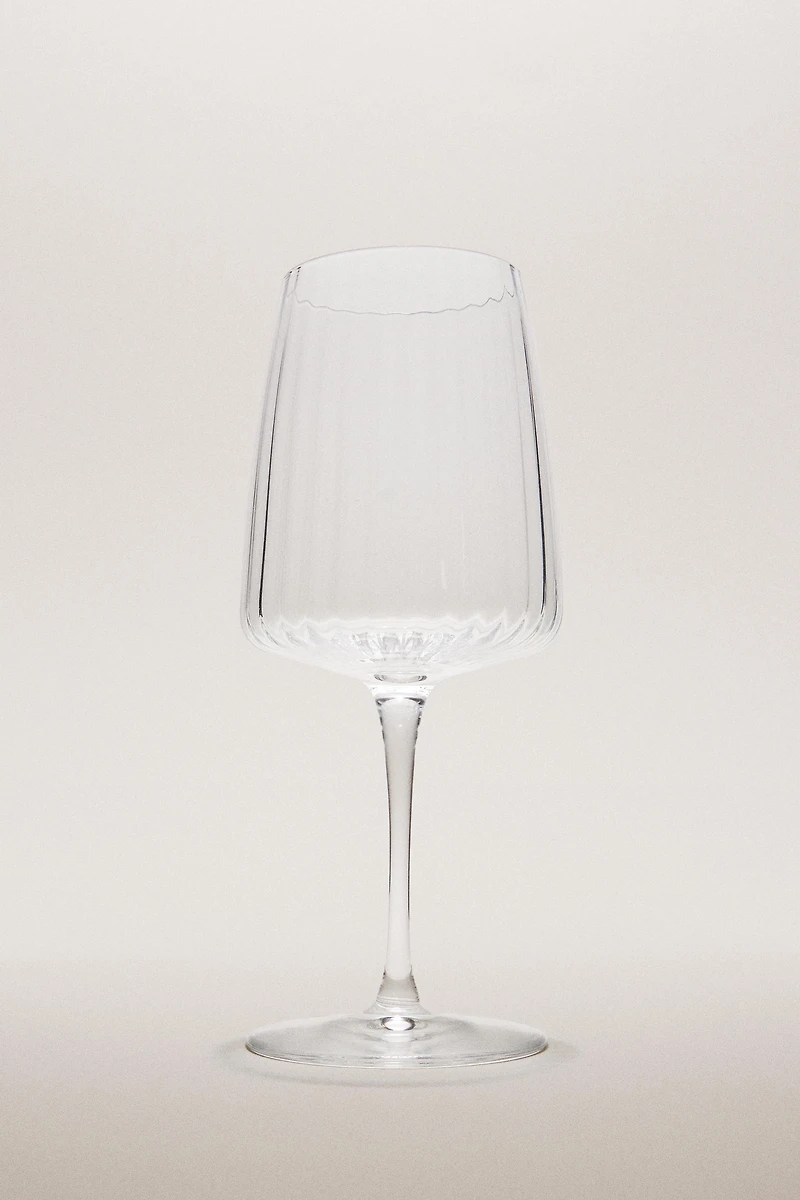 LARGE GLASS WITH LINES