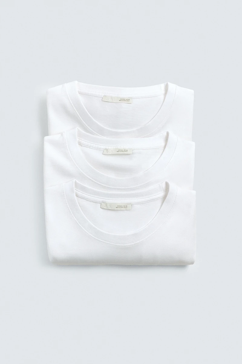 LOT DE 3 T-SHIRTS BASIC MEDIUM WEIGHT