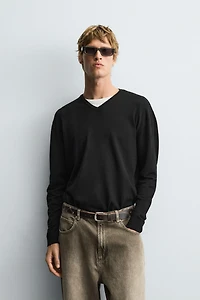 BASIC V-NECK SWEATER