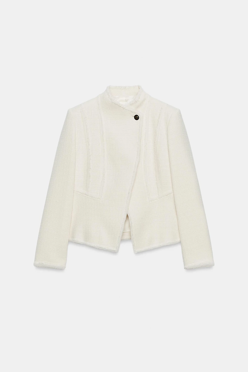 ZW COLLECTION FRINGED PEPLUM BLAZER