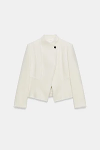 ZW COLLECTION FRINGED PEPLUM BLAZER