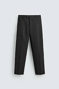 PANTALON DE COSTUME EN VISCOSE ET CHANVRE