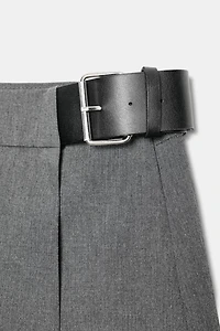 JUPE-CULOTTE PLIS PLATS CEINTURE
