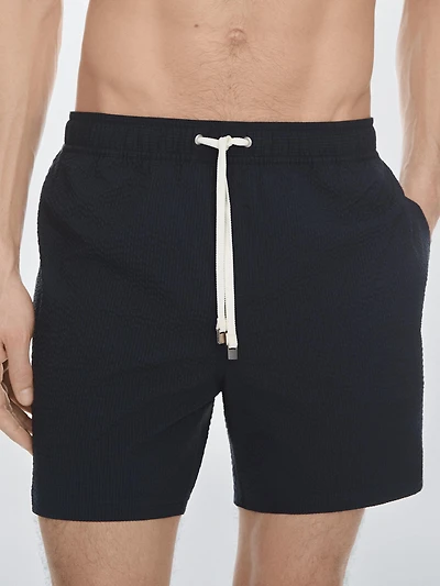 Maillot de bain uni texturé