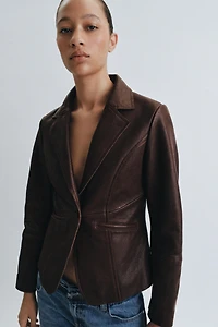 ZW COLLECTION LIMITED EDITION LEATHER TAILORED BLAZER