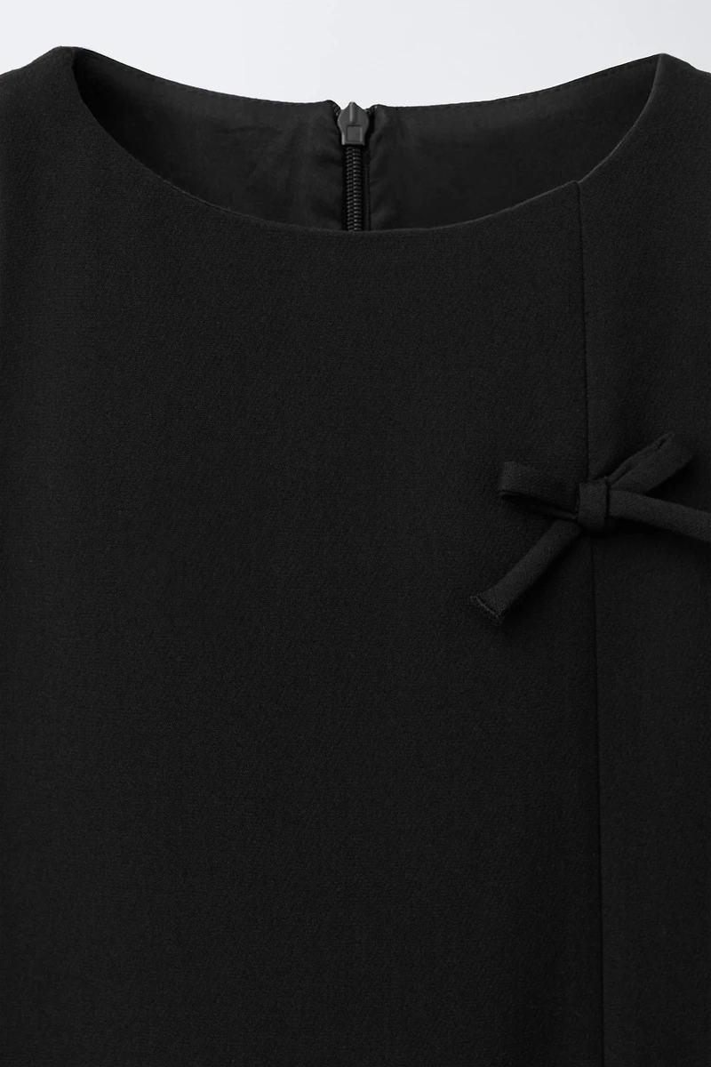 BOW PINAFORE DRESS