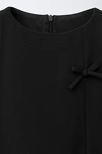 BOW PINAFORE DRESS