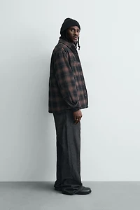 PLAID PADDED OVERSHIRT