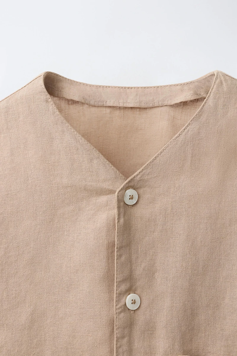 100% LINEN OVERSHIRT
