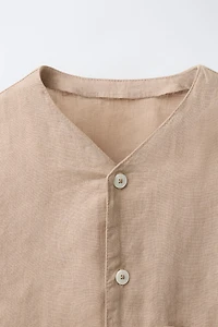 100% LINEN OVERSHIRT