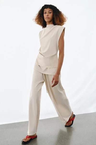 DRAPED COTTON TOP