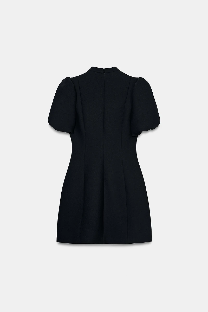 PUFF SLEEVE SHORT DRESS