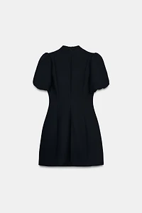 PUFF SLEEVE SHORT DRESS
