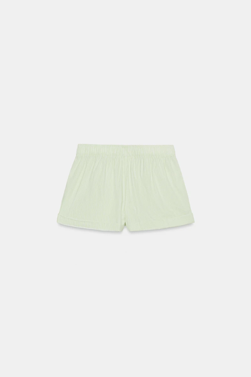 STRIPED POPLIN SHORTS