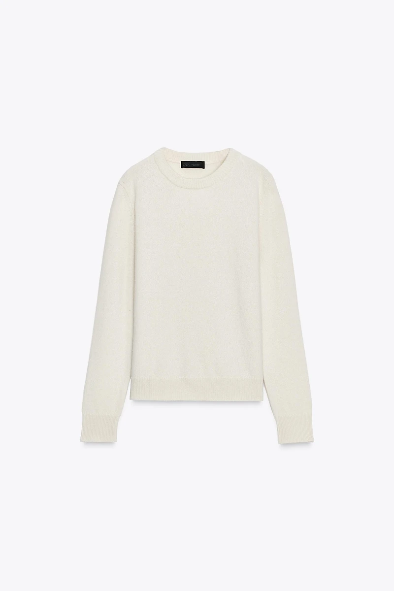 LONG SLEEVE CASHMERE AND WOOL SWEATER