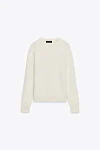 LONG SLEEVE CASHMERE AND WOOL SWEATER