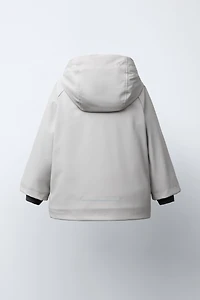 WATER RESISTANT RUBBERIZED FLEECE LINED RAINCOAT