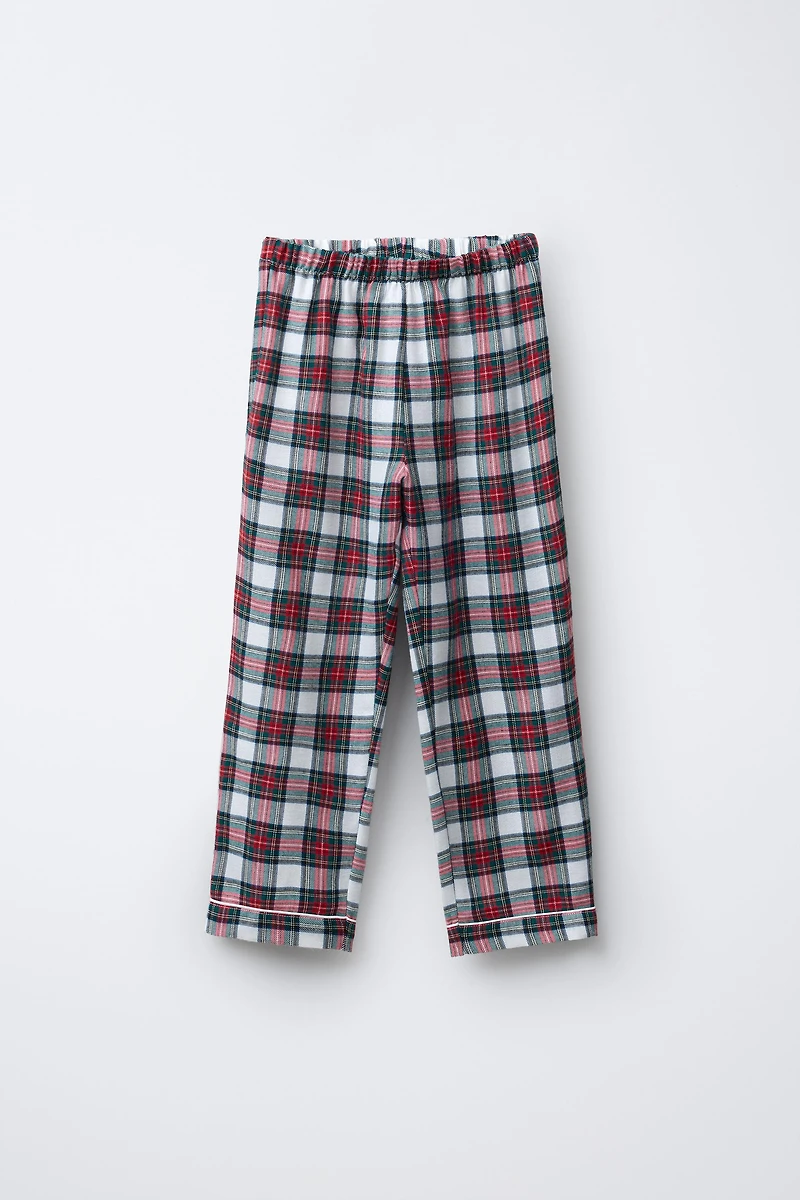 6-14 YEARS/ FLANNEL PLAID PAJAMAS