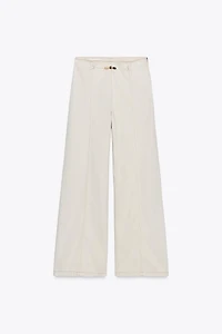 Z1975 BEADED HIGH RISE WIDE LEG JEANS