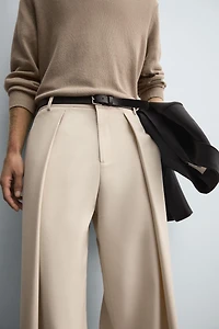 PANTALON COUPE LARGE PLIS