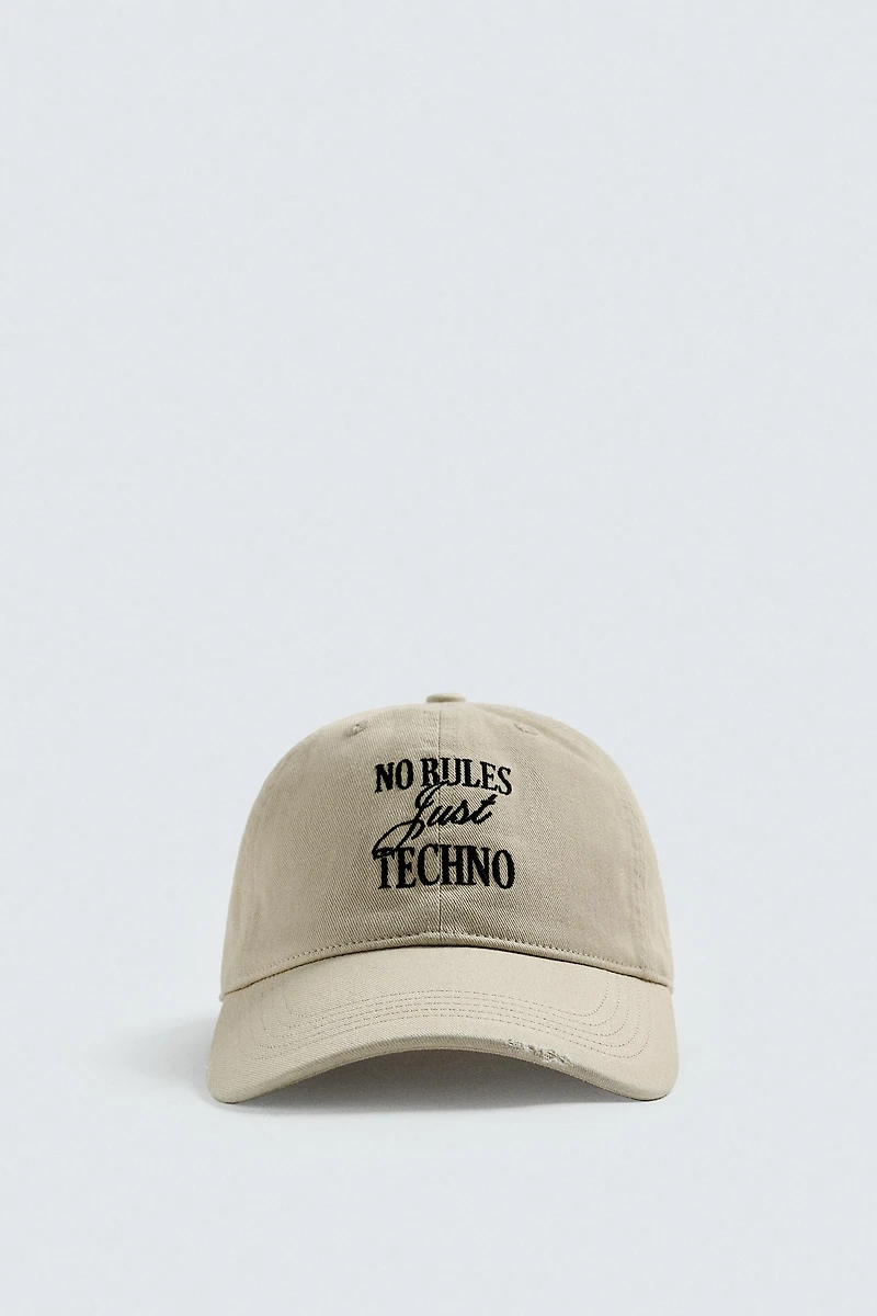 EMBROIDERED WASHED CAP