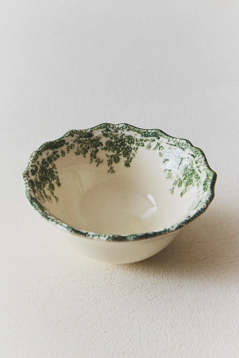 FLORAL EARTHENWARE SNACK BOWL