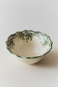 FLORAL EARTHENWARE SNACK BOWL