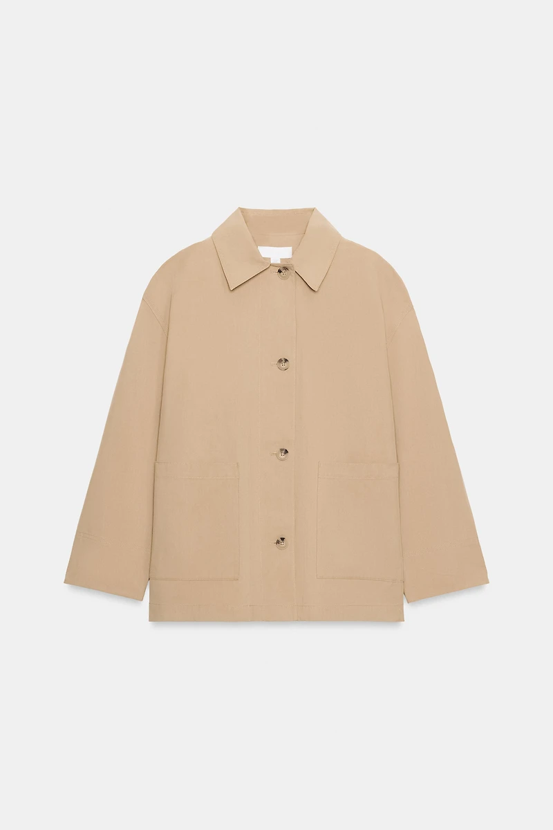 VESTE À POCHES PLAQUÉES