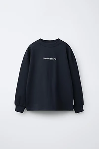 EMBROIDERED TEXT T-SHIRT