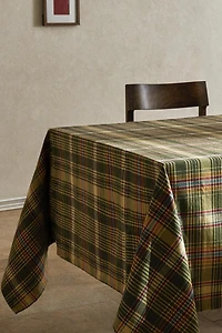 DYED THREAD CHECK TABLECLOTH