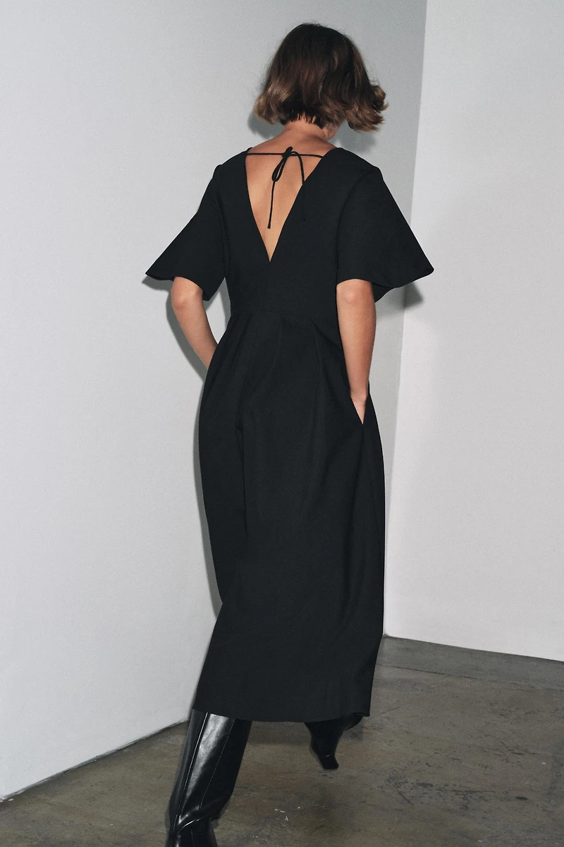 V-NECK MIDI DRESS ZW COLLECTION