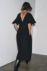 V-NECK MIDI DRESS ZW COLLECTION