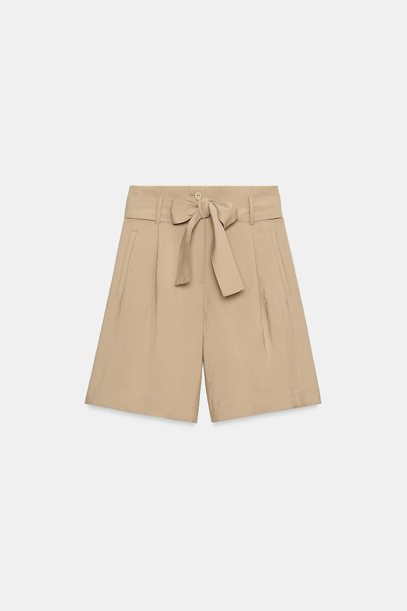 TIE-BELT SHORTS