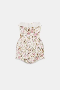 FLORAL PRINT OFF-THE-SHOULDER DRESS