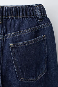 DRAWSTRING WIDE LEG JEANS