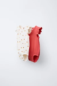 TWO-PACK OF ICE CREAM PRINTED BODYSUITS