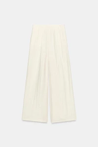PANTALON LARGE À PLIS