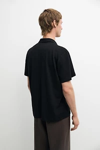 Linen and cotton short sleeve shirt