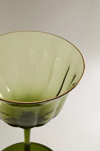 CHRISTMAS WINE GLASS WITH A RAISED DESIGN