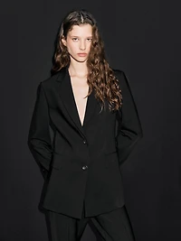 Blazer en crêpe deux boutons