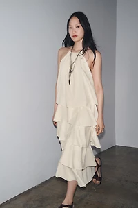 ZW COLLECTION RUFFLED HALTER DRESS