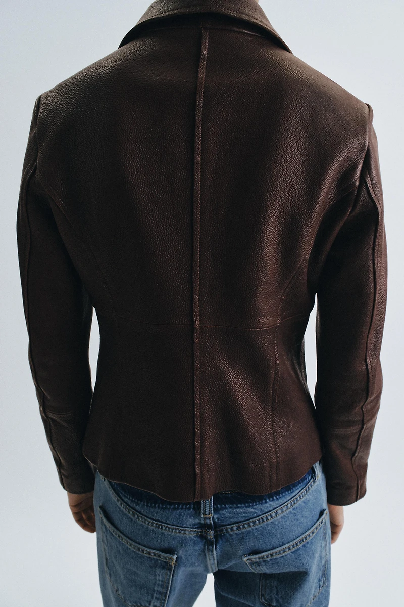 VESTE AJUSTÉE CUIR ZW COLLECTION ÉDITION LIMITÉE