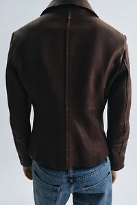 VESTE AJUSTÉE CUIR ZW COLLECTION ÉDITION LIMITÉE