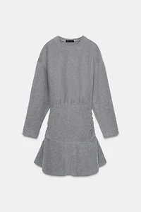 SOFT BELTED SWEATSHIRT DRESS