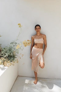 100% SILK EMBROIDERED LACE BRA