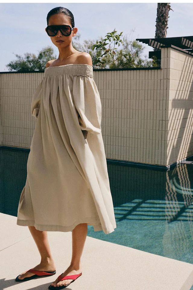Zara ZW COLLECTION EMBROIDERED LINEN DRESS | Place Rosemre Zara ZW COLLECTION EMBROIDERED LINEN DRESS | Place Rosemre