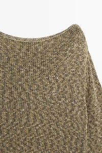 Cotton boat neck sweater