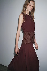 ZW COLLECTION EMBROIDERED WAIST DRESS