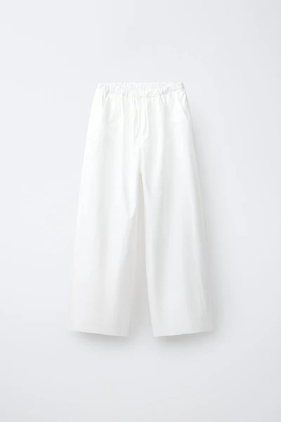 POPLIN BALLOON PANTS